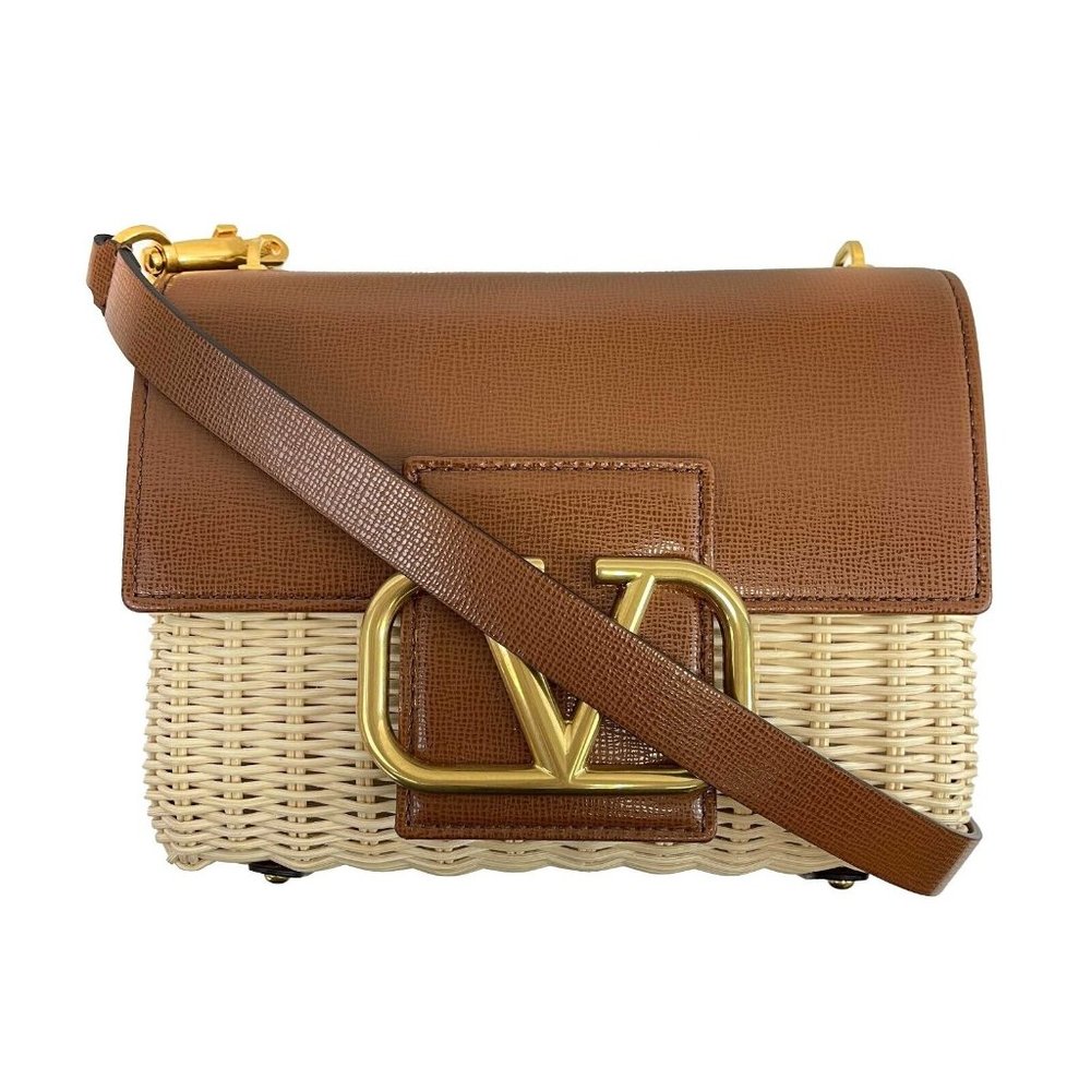 Valentino Garavani - NEW Stud Sign Wicker Shoulder Bag w/ Removable Strap